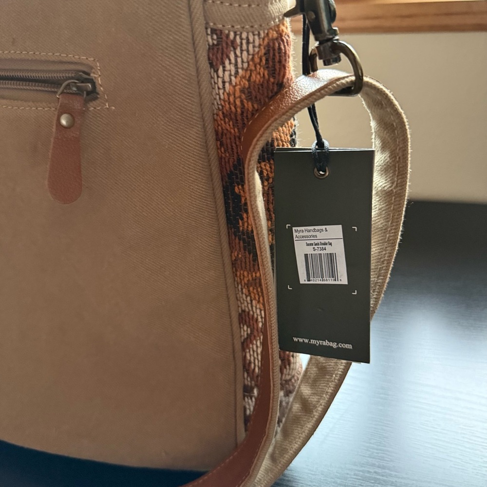 Myra Sonoran Sands Aztec Western Crossbody Bag Boho Woven Canvas NWT - Picture 6 of 11